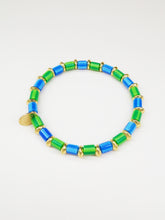 Bichou bracelet - Bleu, vert et doré