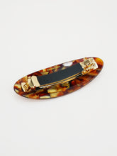 Barrette acétate ovale 10 cm (4 coloris)