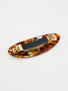 Barrette acétate ovale 10 cm (4 coloris)