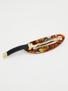Barrette acétate ovale 10 cm (4 coloris)