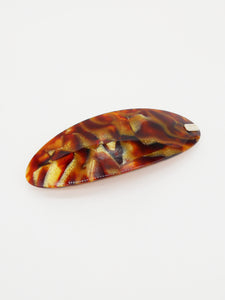 Barrette acétate ovale 10 cm (4 coloris)