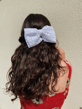 Barrette noeud broderie noire