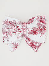 Noeud Camille - Toile de jouy rouge