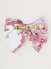 Noeud Camille - Toile de jouy rouge