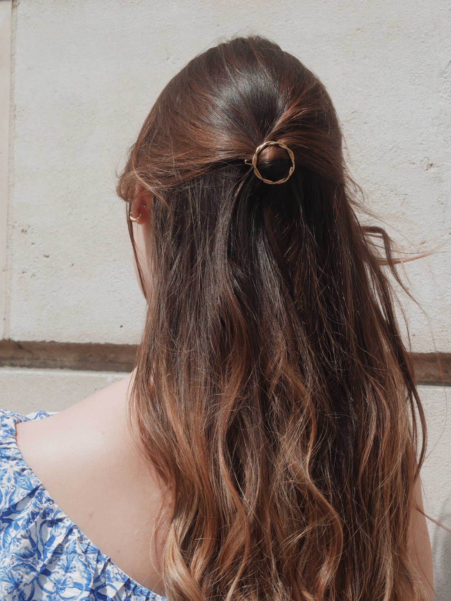 Barrette ronde torsadée - Little Valentina dorée (3,5 cm) – Scrunchie ...