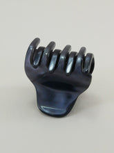 Pince nacrée Juliette - bleu pétrole 3,5 cm