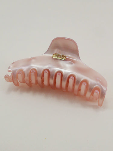Pince nacrée Juliette - rose 9 cm