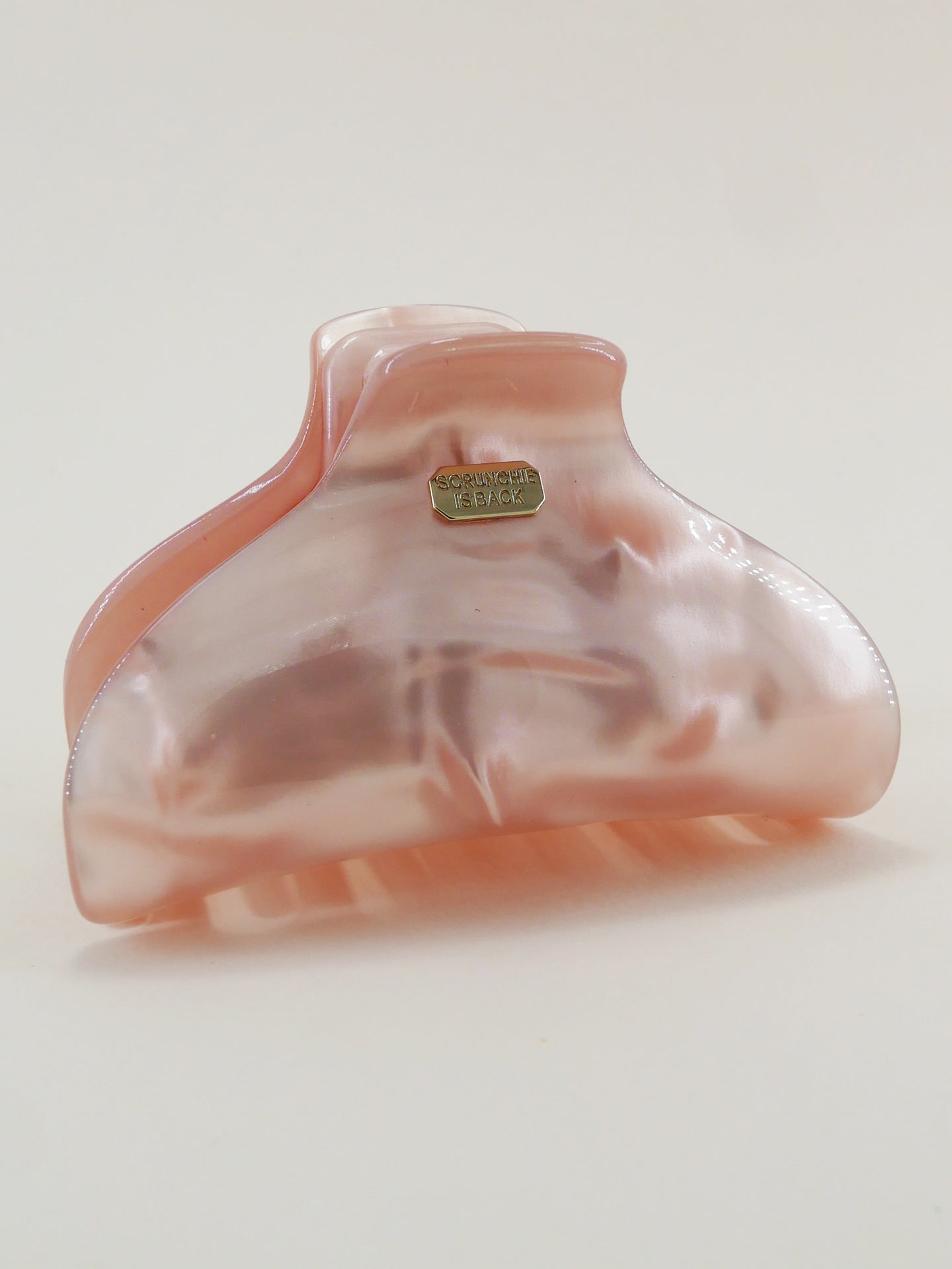 Pince nacrée Juliette - rose 7 cm forme boule