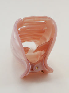 Pince nacrée Juliette - rose 7 cm forme boule