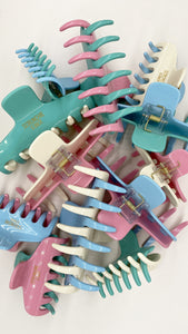 Pince bi-colore - Rose clair & vert menthe (2 tailles)