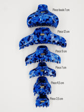 Pince Margaux - Bleu océan 7 cm forme boule