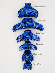 Pince Margaux - Bleu océan 3,5 cm
