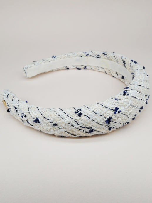 White tweed headband - Claudia