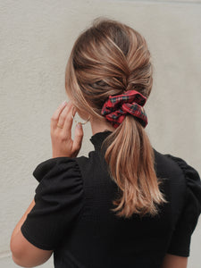 Chouchou tartan rouge - Taïs
