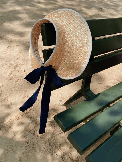Ruban bleu marine uni
