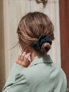 Chouchou tartan vert - Karina