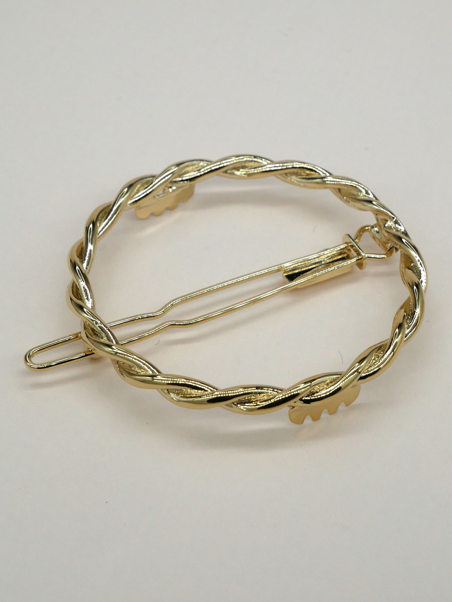 Barrette ronde torsadée - Valentina (5 cm)