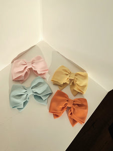 Barrette noeud Camille - Orange