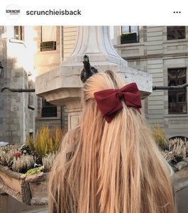 Camille hair bow - Burgundy