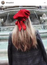 beret hair accessory fashion women paris vintage look fashion scrunchie red rouge
