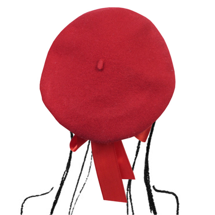 beret hair accessory fashion women paris vintage look fashion scrunchie red rouge