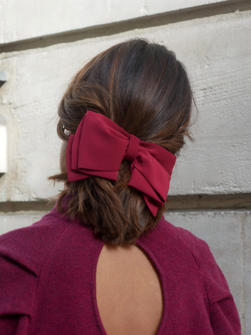 Barrette noeud Camille - Bordeaux