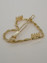Barrette torsadée coeur - Valentine (5 cm)