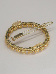 Barrette ronde perles nacrées - Tabata