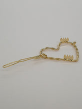 Barrette torsadée coeur - Valentine (5 cm)