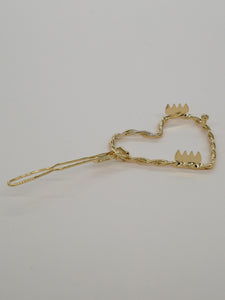 Barrette torsadée coeur - Valentine (5 cm)