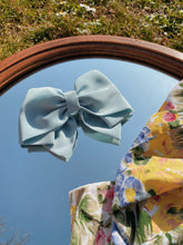 Barrette noeud Camille - Bleu ciel