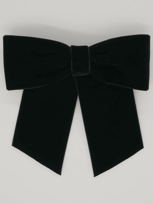 Marion bow hair clip - Velvet black