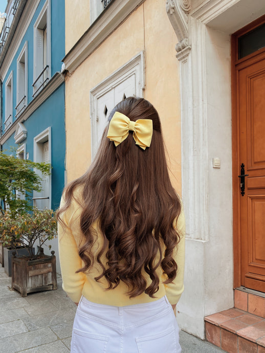 Camille hair bow - Yellow