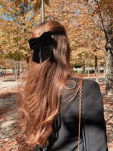 Marion bow hair clip - Velvet black